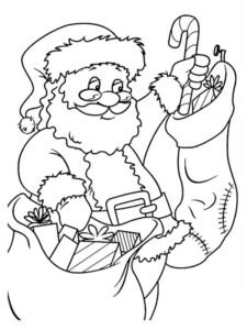 santa claus dibujo para colorear