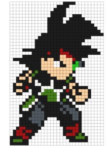 goku pixel art facil