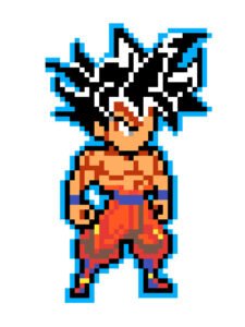 goku pixel art facil