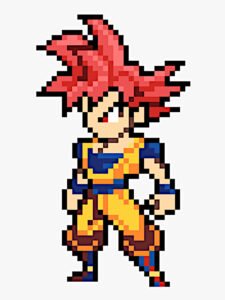 pixel art de goku