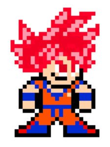 pixel art de goku