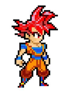 pixel art de goku