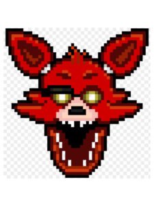 pixel art fnaf cuadriculado