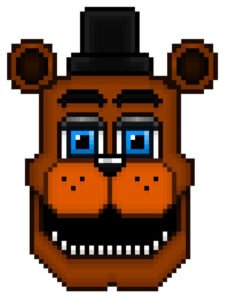 pixel art fnaf cuadriculado