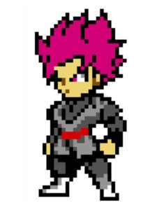 pixel art goku black