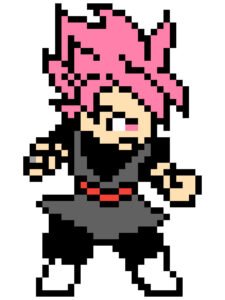 pixel art goku black