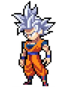 pixel art goku ultra instinto