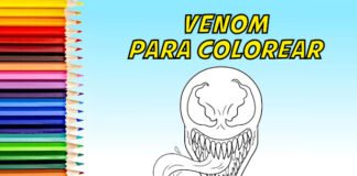 dibujos de venom para colorear