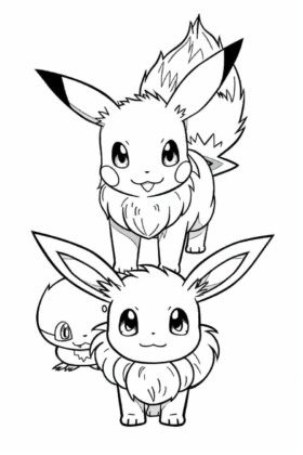 dibujos de pikachu para colorear