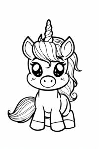 dibujos de unicornios kawaii