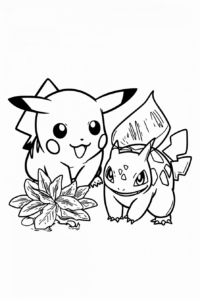 dibujos de pikachu para colorear