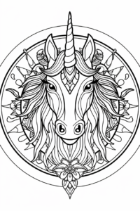 unicornio mandala